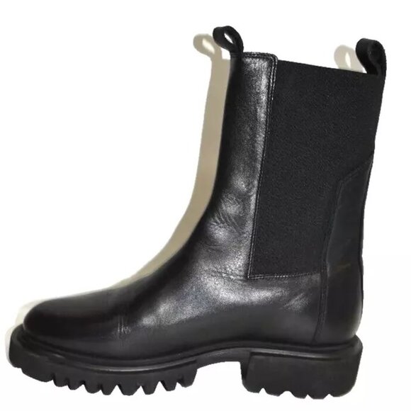 New! ALLSAINTS Women's Hallie Stretch Mid Calf Boots Black 41 EU 11 US DD443 - Picture 2 of 6